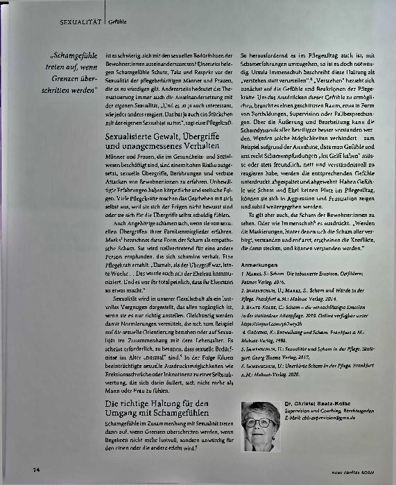 Vorschauseite 3: Verstehen, nicht verurteilen: Scham im Kontext von Pflege und Sexualität