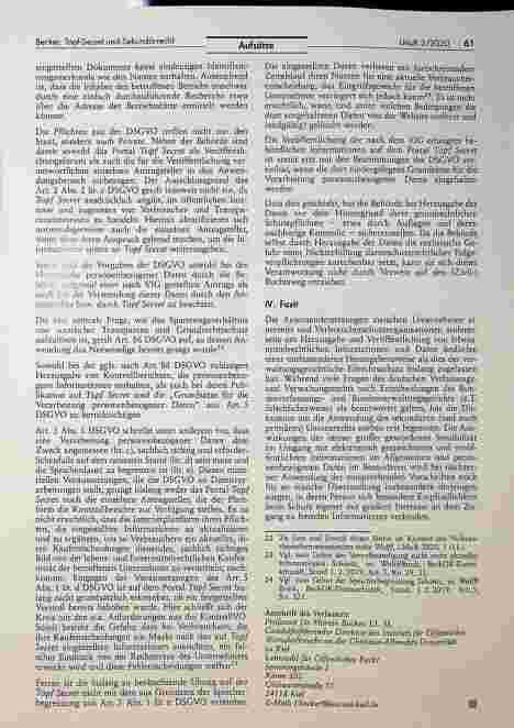 Vorschauseite 5: Top Secret und Sekundärrecht