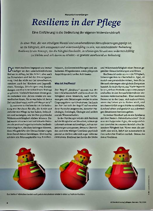 Vorschauseite 1: Resilienz in der Pflege: Eine Einführung in die Bedeutung der eigenen Widerstandskraft