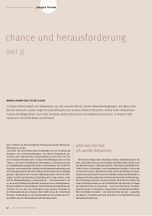 Vorschauseite 1: Chance und Herausforderung ( Teil 3)