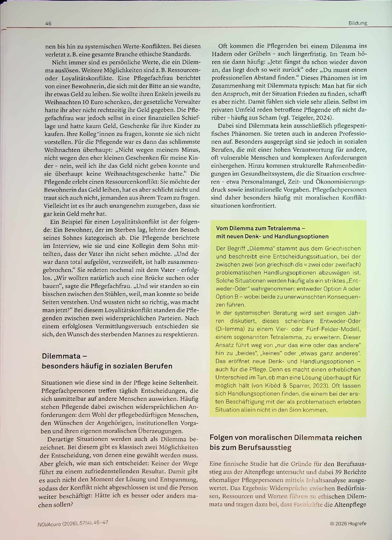 Vorschauseite 2: Zwischen Verantwortung und Gewissen