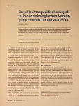 Vorschauseite 1: Geschlechtsspezifische Aspekte in der onkologischen Versorgung - bereit für die Zukunft?