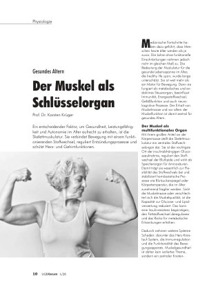 Vorschauseite 1: Gesundes Altern Der Muskel als Schlüsselorgan