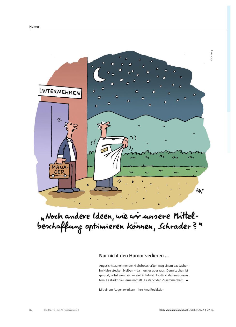 Vorschauseite 1: Humor ist, wenn man trotzdem lacht.