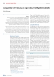 Vorschauseite 1: Langzeitarchivierung in Open Journal Systems (OJS)