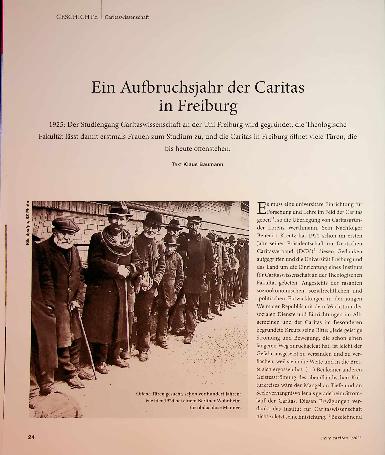 Vorschauseite 1: Ein Aufbruchsj ahr der Caritas in Freiburg