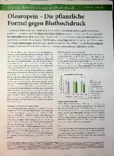 Vorschauseite 1: Oleuropein - Die pflanzliche Formel gegen Bluthochdruck