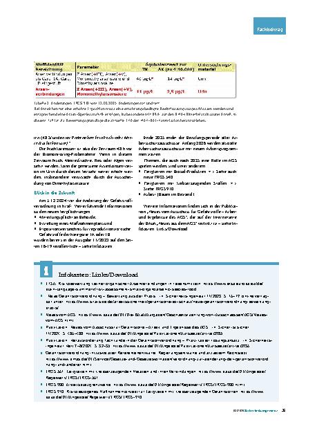 Vorschauseite 3: Gefahrstoffnovelle und neue Grenzwerte Neues aus dem AGS