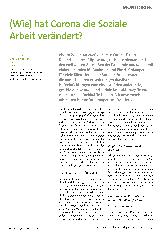 Vorschauseite 1: (Wie) hat Corona die Soziale Arbeit verändert?