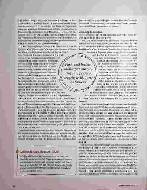 Vorschauseite 2: Wie wir es anpacken und darstellen. So kann es gehen - der Expertenstandard „Beziehungsgestaltung in der Pflege von Menschen mit Demenz“.