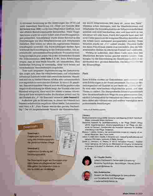 Vorschauseite 4: Wie wir es anpacken und darstellen. So kann es gehen - der Expertenstandard „Beziehungsgestaltung in der Pflege von Menschen mit Demenz“.