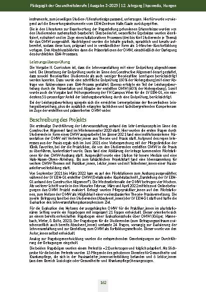 Vorschauseite 6: One Minute Wonder (OMW) Ein Lehr-Lernkonzept für die Theorie-Praxisvernetzung