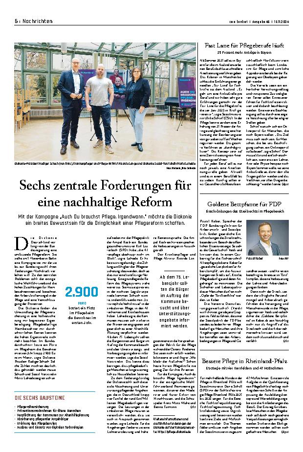 Vorschauseite 1: Sechs zentrale Forderungen für eine nachhaltige Reform