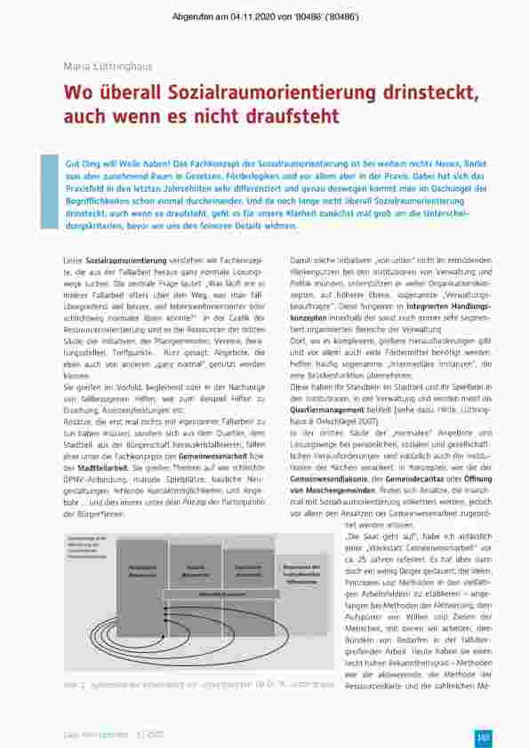 Vorschauseite 1: Wo überall Sozialraumorientierung drinsteckt, auch wenn es nicht draufsteht.