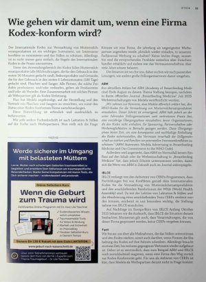 Vorschauseite 1: Wie gehen wir damit um, wenn eine Firma Kodex-konform wird?