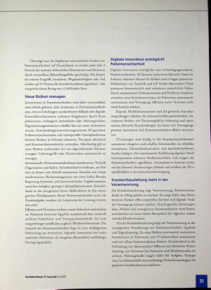Vorschauseite 2: PatientensicherheiS zwischen Risiko, Prävention und digitaler Transformation