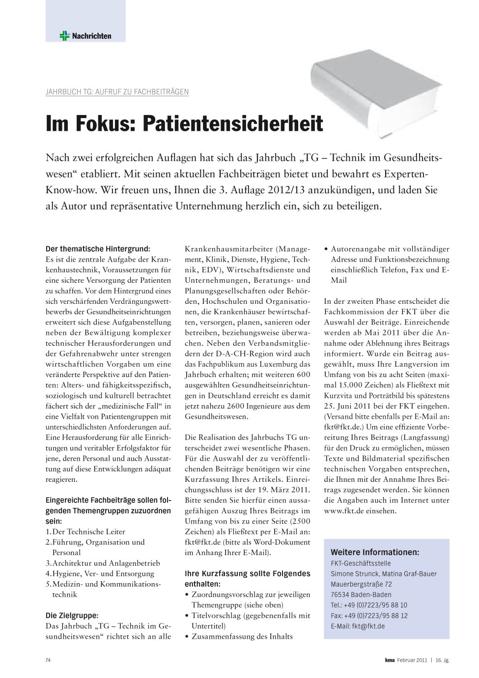Vorschauseite 1: Im Fokus: Patientensicherheit