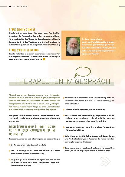 Vorschauseite 3: Geborgenheit finden. Rituale feiern. Wege zu mehr Lebensfreude.