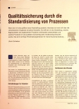 Vorschauseite 1: Qualitätssicherung durch die Standardisierung von Prozessen