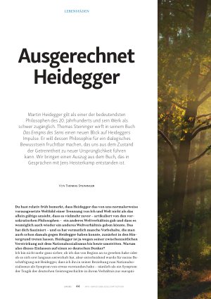 Vorschauseite 1: Ausgerechnet Heidegger