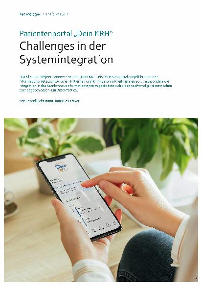 Vorschauseite 1: Patientenportal „Dein KRH“ Challenges in der Systemintegration