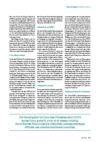 Vorschauseite 2: Patientenportal „Dein KRH“ Challenges in der Systemintegration