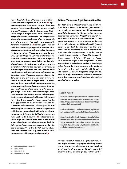 Vorschauseite 2: Pflegewissenschaftliche Gutachten in zivilund strafrechtlichen Verfahren