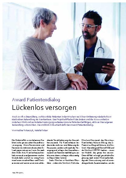 Vorschauseite 1: Award Patientendialog Lückenlos versorgen