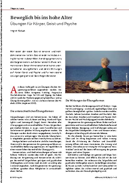 Vorschauseite 1: Beweglich bis ins hohe Alter Übungen für Körper, Geist und Psyche