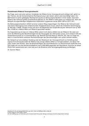 Vorschauseite 5: Zum Widerruf der Vollmacht – § 1820 Abs. 5 BGB