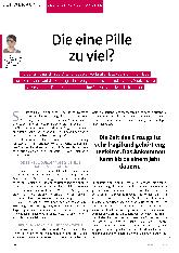 Vorschauseite 1: Die eine Pille zu viel?