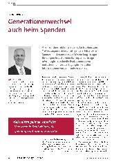 Vorschauseite 1: Generationenwechsel auch beim Spenden