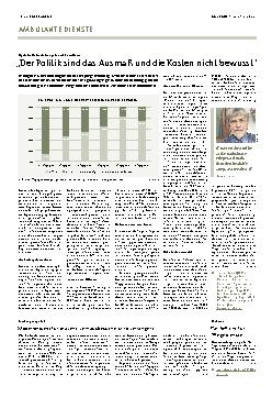 Vorschauseite 1: „Der Politik sind das Ausmaß und die Kosten nicht bewusst.“