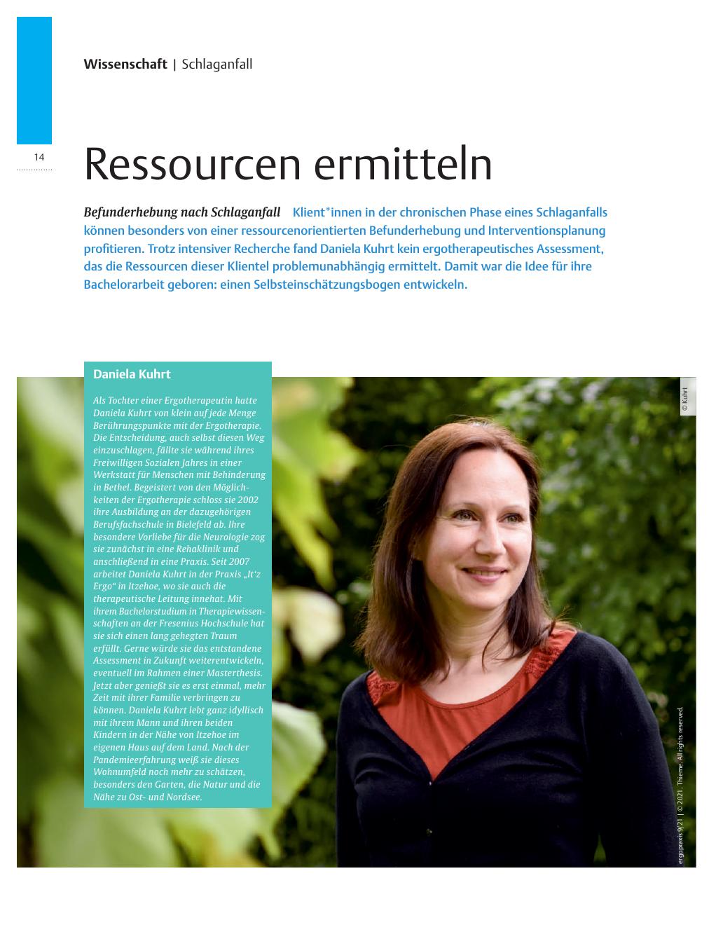 Vorschauseite 1: Ressourcen ermitteln - Befunderhebung nach Schlaganfall
