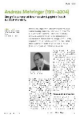 Vorschauseite 1: Andreas Mehringer (1911-2004) Eine große (widersprüchliche) "sozialpädagogische Gestalt des 20. Jahrhunderts"