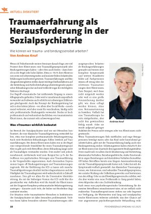 Vorschauseite 1: Traumaerfahrung als Herausforderung in der Sozialpsychiatrie
