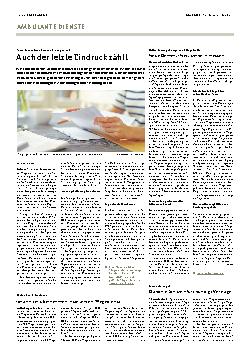 Vorschauseite 1: Auch der letzte Eindruck zählt