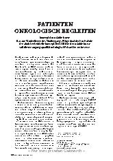 Vorschauseite 1: PATIENTEN ONKOLOGISCH BEGLEITEN