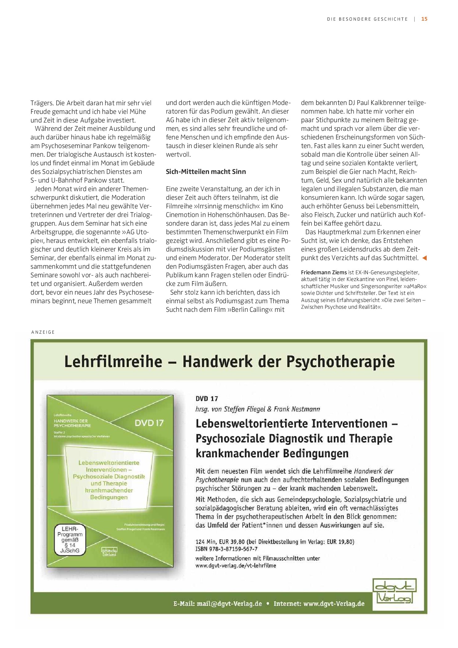 Vorschauseite 3: Die zwei Seiten – Zwischen Psychose und Realität