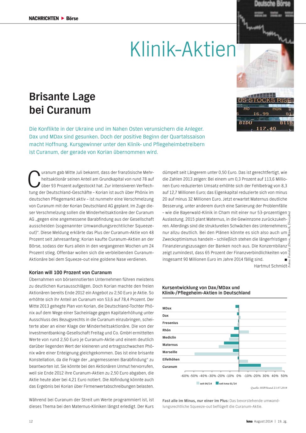 Vorschauseite 1: Brisante Lage bei Curanum