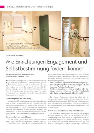 Vorschauseite 1: Wie Einrichtungen Engagement und Selbstbestimmung fördern können