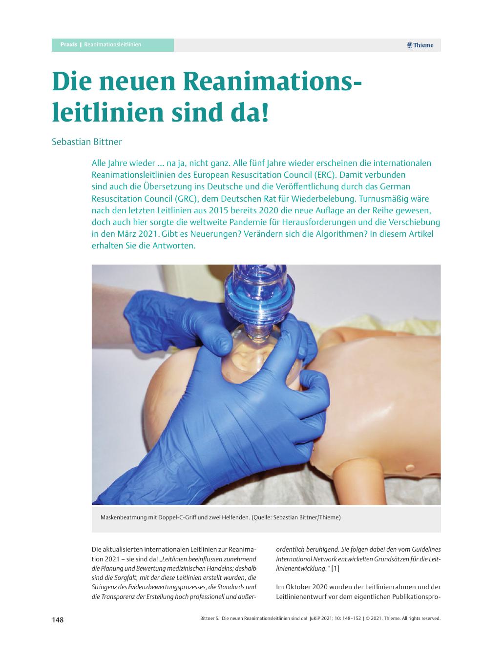 Vorschauseite 1: Die neuen Reanimationsleitlinien sind da!