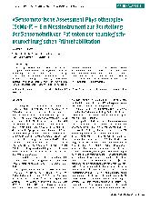 Vorschauseite 1: "Sensomotorische Assessment Physiotherapie" (SeMo-P) - Ein Messinstrument zur Beurteilung der Sensomotorik von Patienten der neurologisch-neurochirurgischen Frührehabilitation.