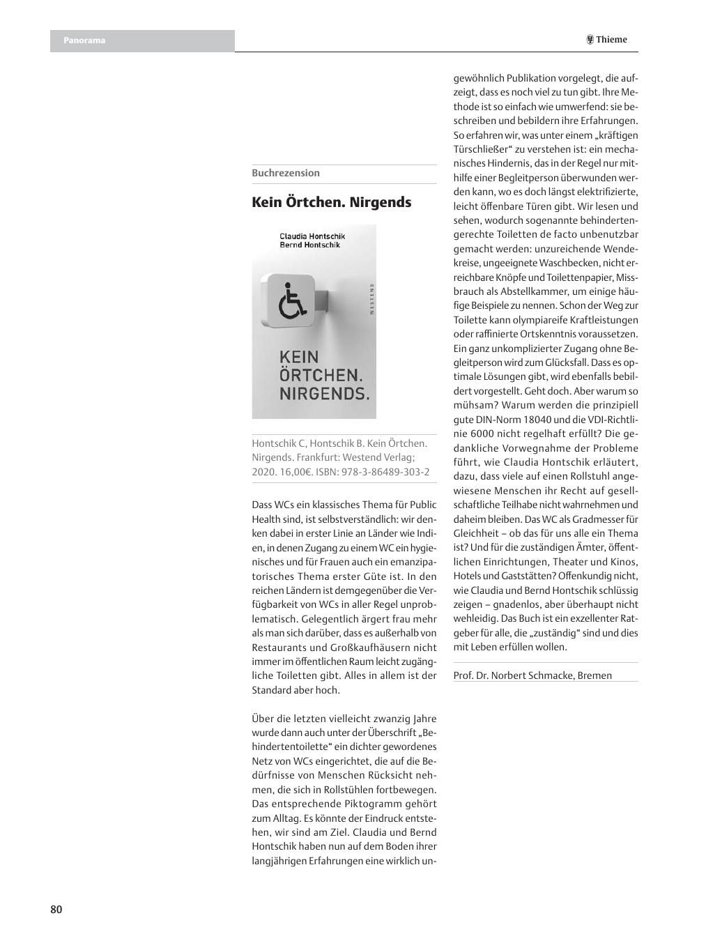 Vorschauseite 1: Kein Örtchen. Nirgends.