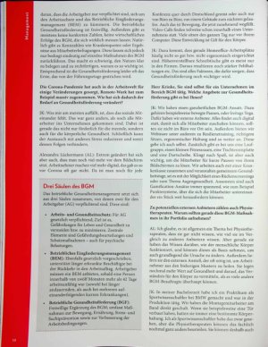 Vorschauseite 2: Bildschirm aus, Bewegung an Physiotherapeuten als starke BGM-Partner