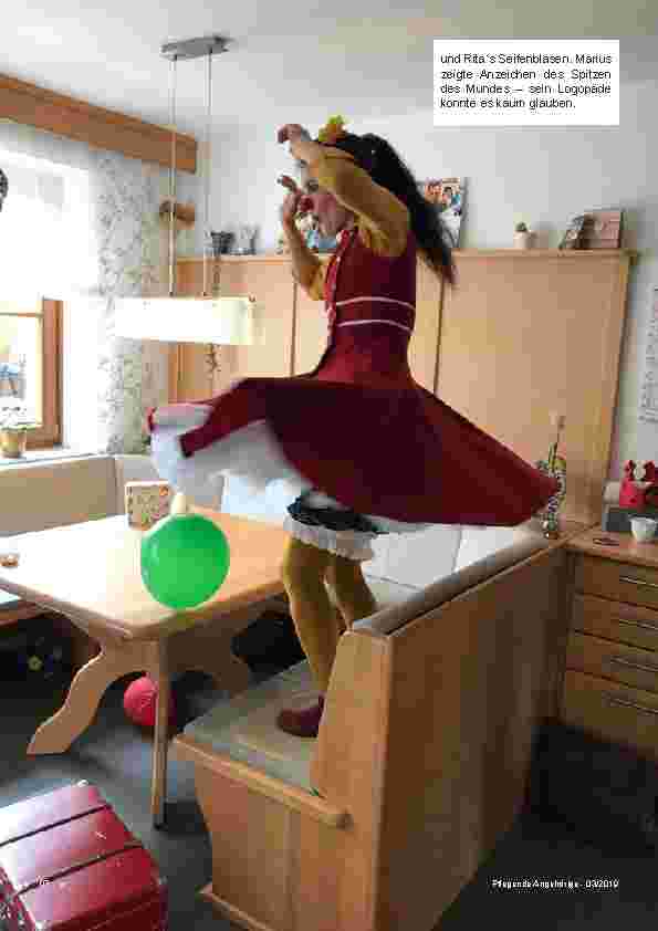 Vorschauseite 3: Die Roten Nasen Clowndoctors zu Besuch daheim. Clownfrau Rita zu Besuch bei Marius.