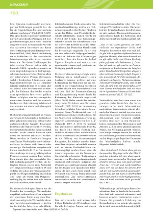 Vorschauseite 4: Vorzeitige Wechseljahre – Exploration der Informationsbedürfnisse – eine qualitative Studie