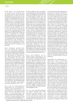 Vorschauseite 6: Vorzeitige Wechseljahre – Exploration der Informationsbedürfnisse – eine qualitative Studie