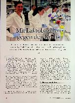 Vorschauseite 1: Mit Laktobazillen gegen den Krebs