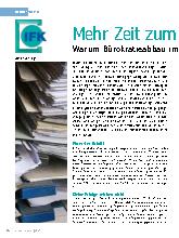 Vorschauseite 1: Mehr Zeit zum Behandeln – Warum Bürokratieabbau im Heilmittelbereich dringend notwendig ist